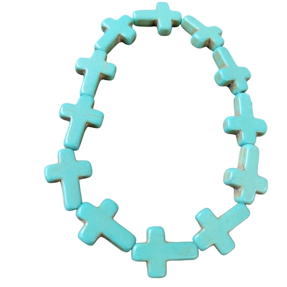 Turquoise Cross Bracelet - Picture 5 of 5